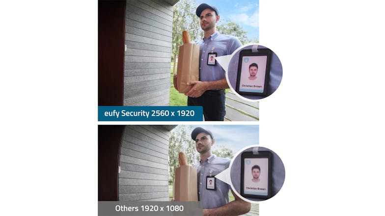 Eufy Video Doorbell Add-On (Wireless, 2560x1920, Night Vision, Motion Detection, Two-Way Audio)
