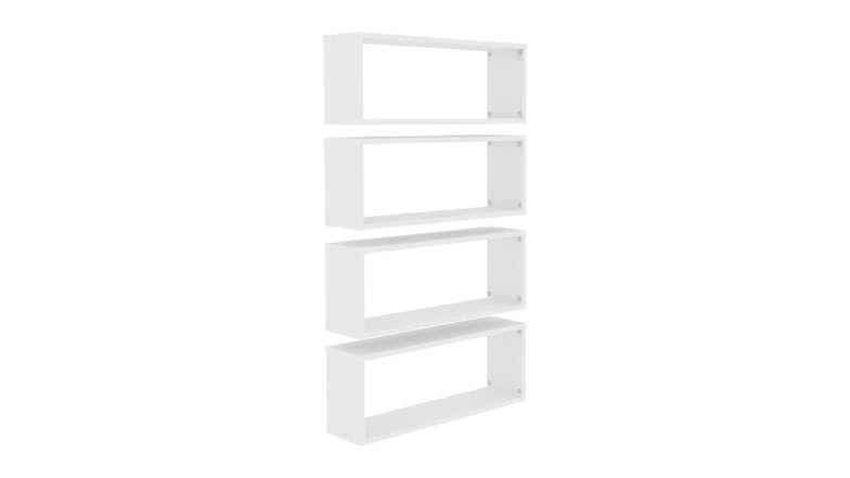 NNEVL Wall Shelves Floating Rectangle 4pcs. 60 x 15 x 33cm - White