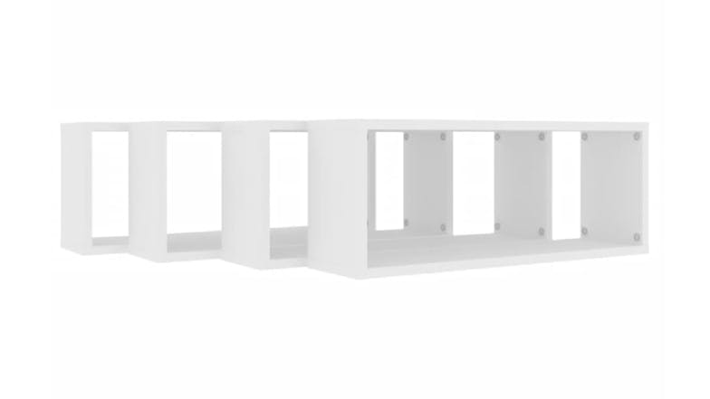 NNEVL Wall Shelves Floating Rectangle 4pcs. 60 x 15 x 33cm - White