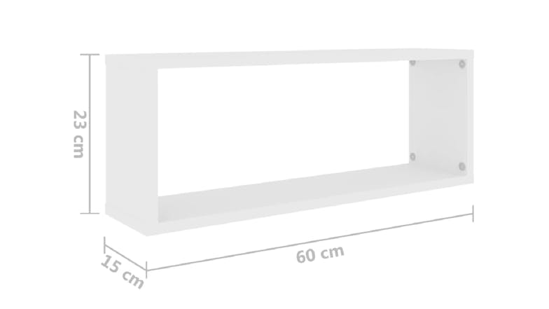 NNEVL Wall Shelves Floating Rectangle 4pcs. 60 x 15 x 33cm - White