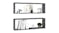 NNEVL Wall Shelves Floating Rectangle 2pcs. 80 x 15 x 26.5 - Grey