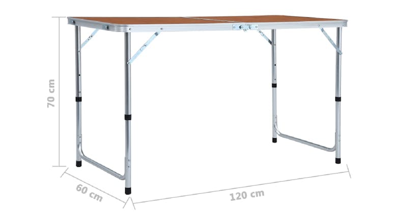 NNEVL Camping Table Folding 120 x 60cm