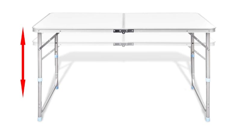 NNEVL Camping Table Folding Height Adjustable 120 x 60cm