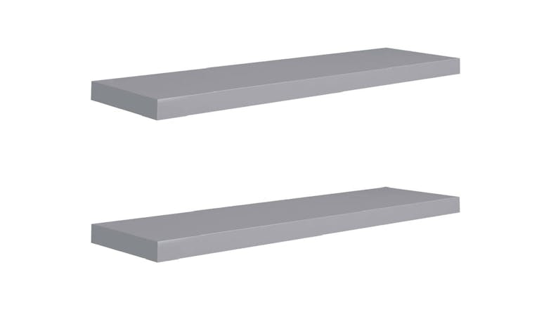 NNEVL Wall Shelves Ledge 2 pcs. 90 x 23.5 x 3.8cm - Grey