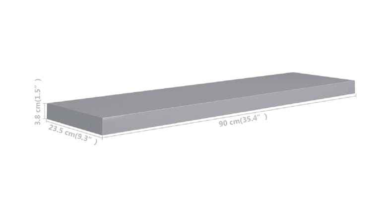 NNEVL Wall Shelves Ledge 2 pcs. 90 x 23.5 x 3.8cm - Grey