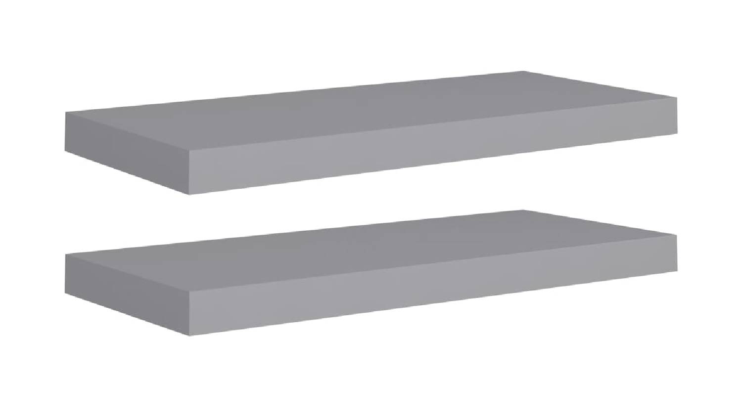 NNEVL Ledge Wall Shelves 2pcs. 60 x 23.5 x 3.8cm - Grey