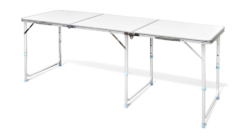 NNEVL Camping Table Folding Height Adjustable 180 x 60cm