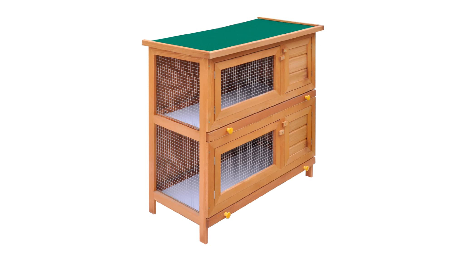 NNEVL Outdoor Rabbit Hutch 4 door 90cm - Wood