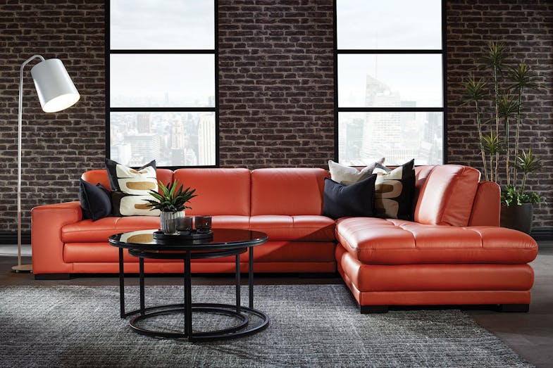 Dylan 3 Seater Leather Corner Sofa with Chaise