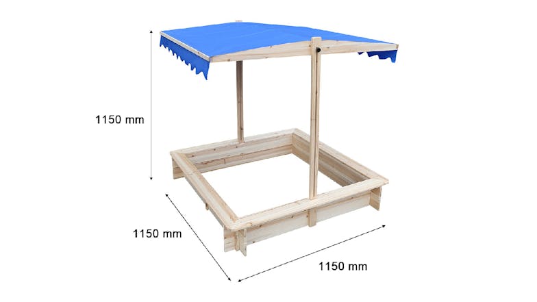 TSB Living Wooden Sandpit with Canopy