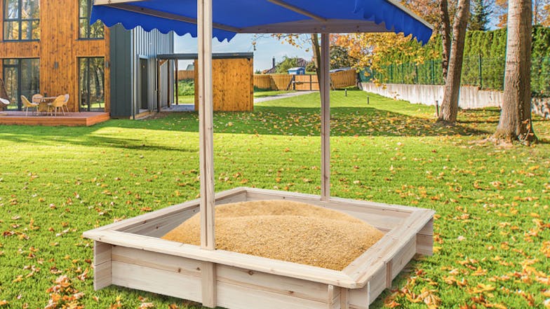 TSB Living Wooden Sandpit with Canopy