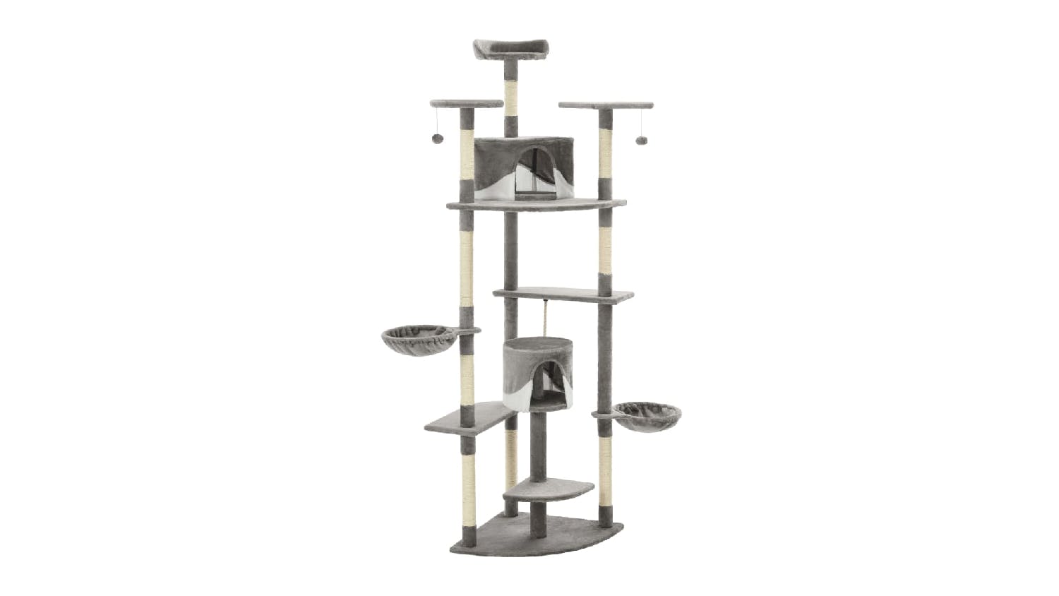 NNEVL Cat Tree w/ Scratching posts 203cm - Grey/White