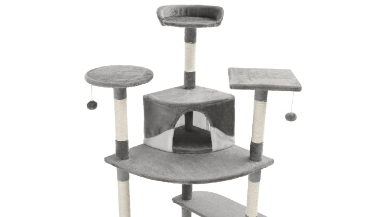 NNEVL Cat Tree w/ Scratching posts 203cm - Grey/White