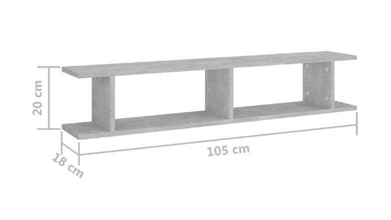 NNEVL Wall Shelves Floating Ladder 2pcs. 105 x 18 x 20cm - Concrete Grey