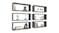 NNEVL Wall Shelves Floating Rectangle 6pcs. 60 x 15 x 33cm - Grey