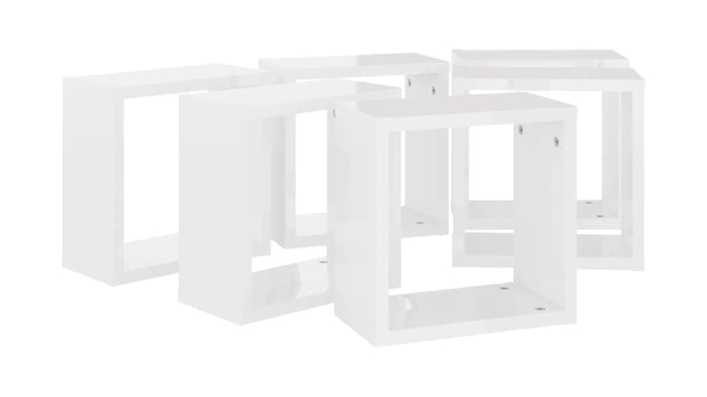 NNEVL Wall Shelves Floating Cube 6pcs. 30 x 15 x 30cm - Gloss White
