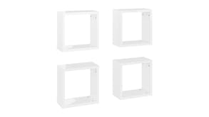 NNEVL Wall Shelves Floating Cube 4pcs. 30 x 15 x 30cm - Gloss White