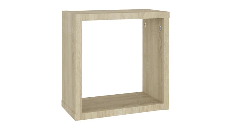 NNEVL Wall Shelves Floating Cube 2pcs. 30 x 15 x 30 - Sonoma Oak/White