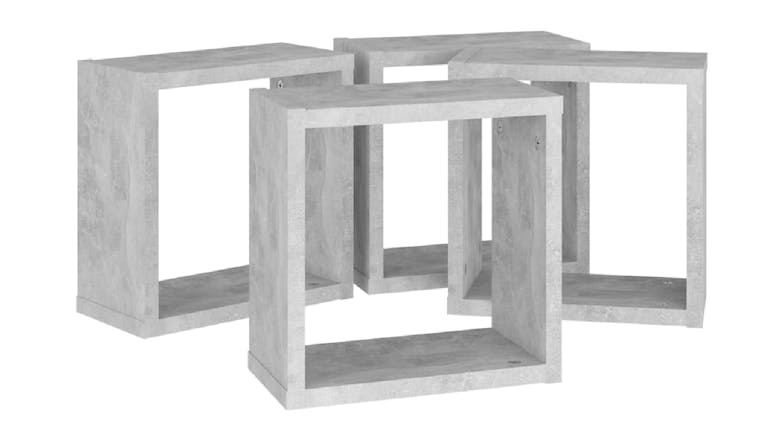 NNEVL Wall Shelves Floating Cube 4pcs. 30 x 15 x 30 - Concrete Grey