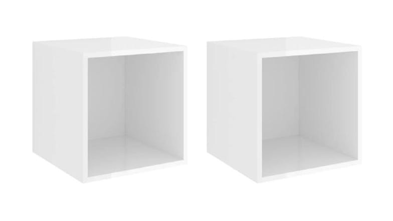 NNEVL Wall Cabinet 2pcs. 37 x 37 x 37cm - Gloss White