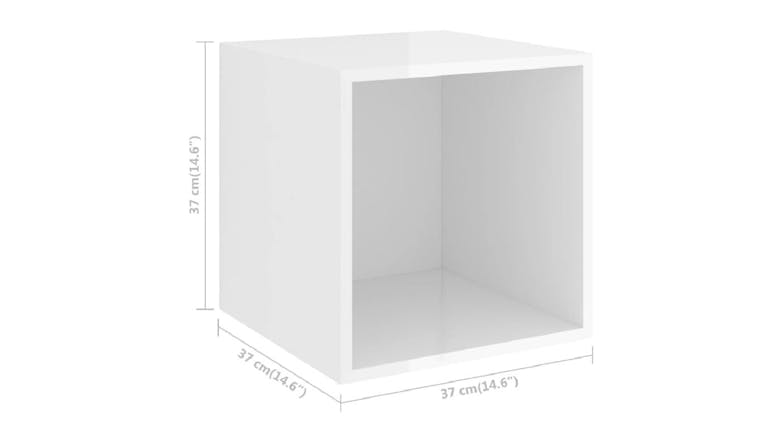 NNEVL Wall Cabinet 2pcs. 37 x 37 x 37cm - Gloss White