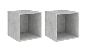 NNEVL Wall Cabinet 2pcs. 37 x 37 x 37cm - Concrete Grey