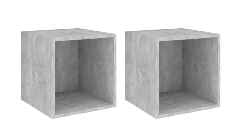 NNEVL Wall Cabinet 2pcs. 37 x 37 x 37cm - Concrete Grey