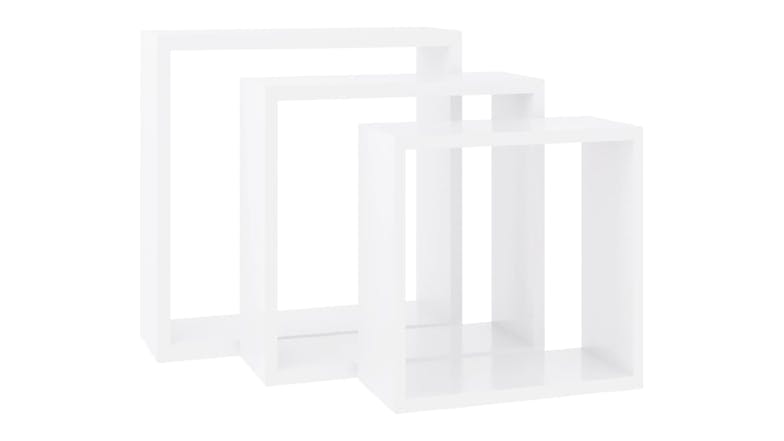 NNEVL Wall Shelves Floating Cube 3pcs. - White
