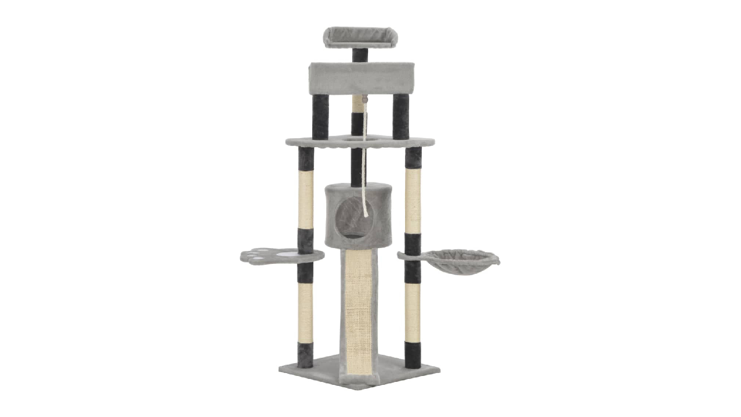 NNEVL Cat Tree with Scratching Posts 145cm - Grey