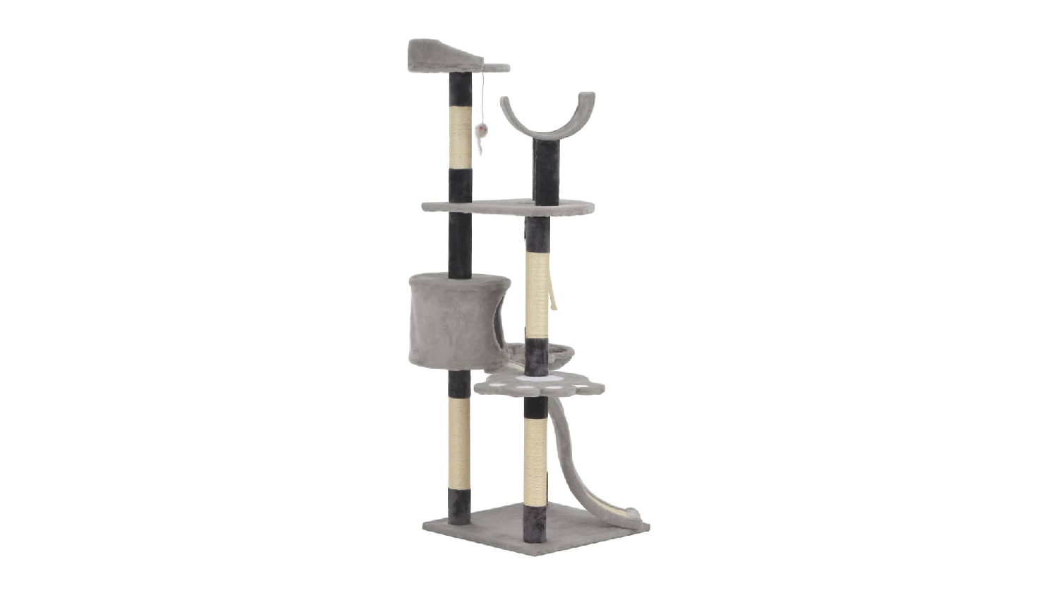 NNEVL Cat Tree with Scratching Posts 145cm - Grey