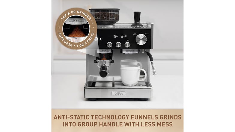 Sunbeam Origins 15 Bar Pump Manual Espresso Machine - Silver Black