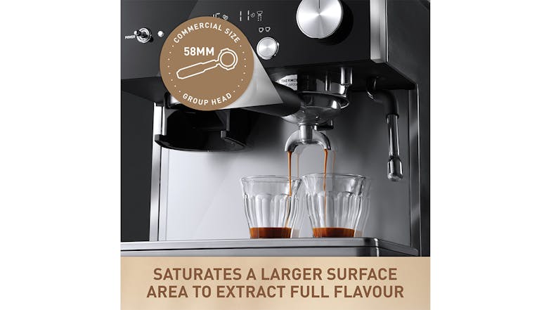 Sunbeam Origins 15 Bar Pump Manual Espresso Machine - Silver Black