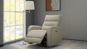 Marseille Leather Swivel and Glider Electric Recliner Chair