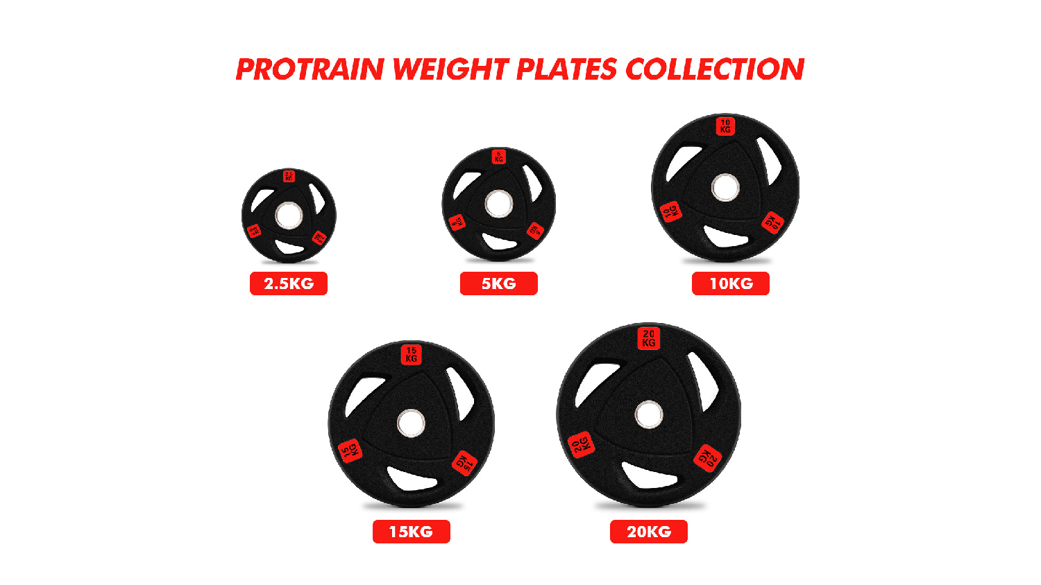 PROTRAIN Rubber Coated Weight Plate 20kg