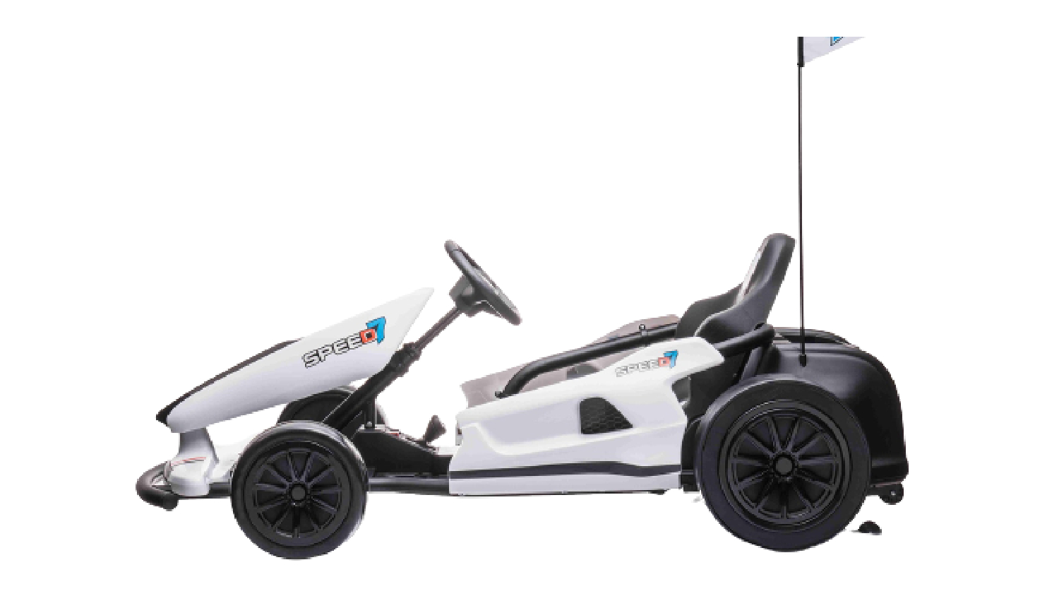 TSB Living Kids' Electric Go Kart with Drift Capability White