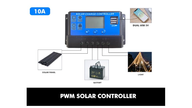 TSB Living Universal Solar Panel Control Unit 10A