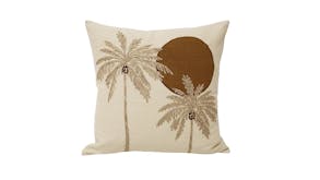 Miami Palms Embroidered Square Cushion