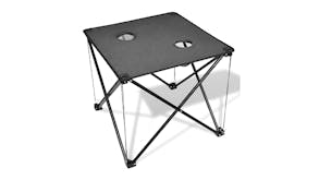 NNEVL Camping Table w/ Cup Holders Folding 48 x 48 x 45cm - Grey