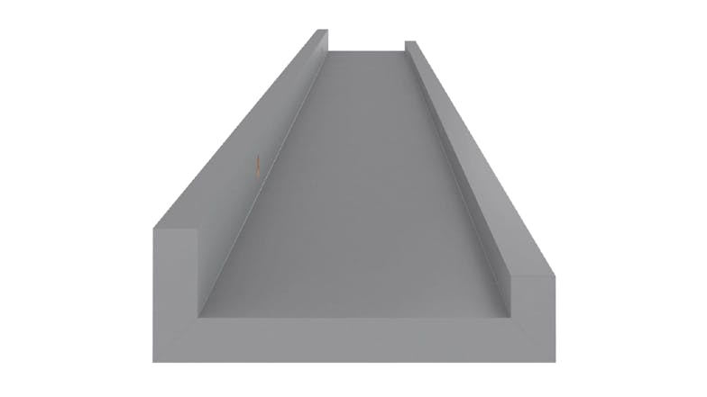 NNEVL Wall Shelves Ledge 2pcs. 100 x 9 x 3cm - Grey