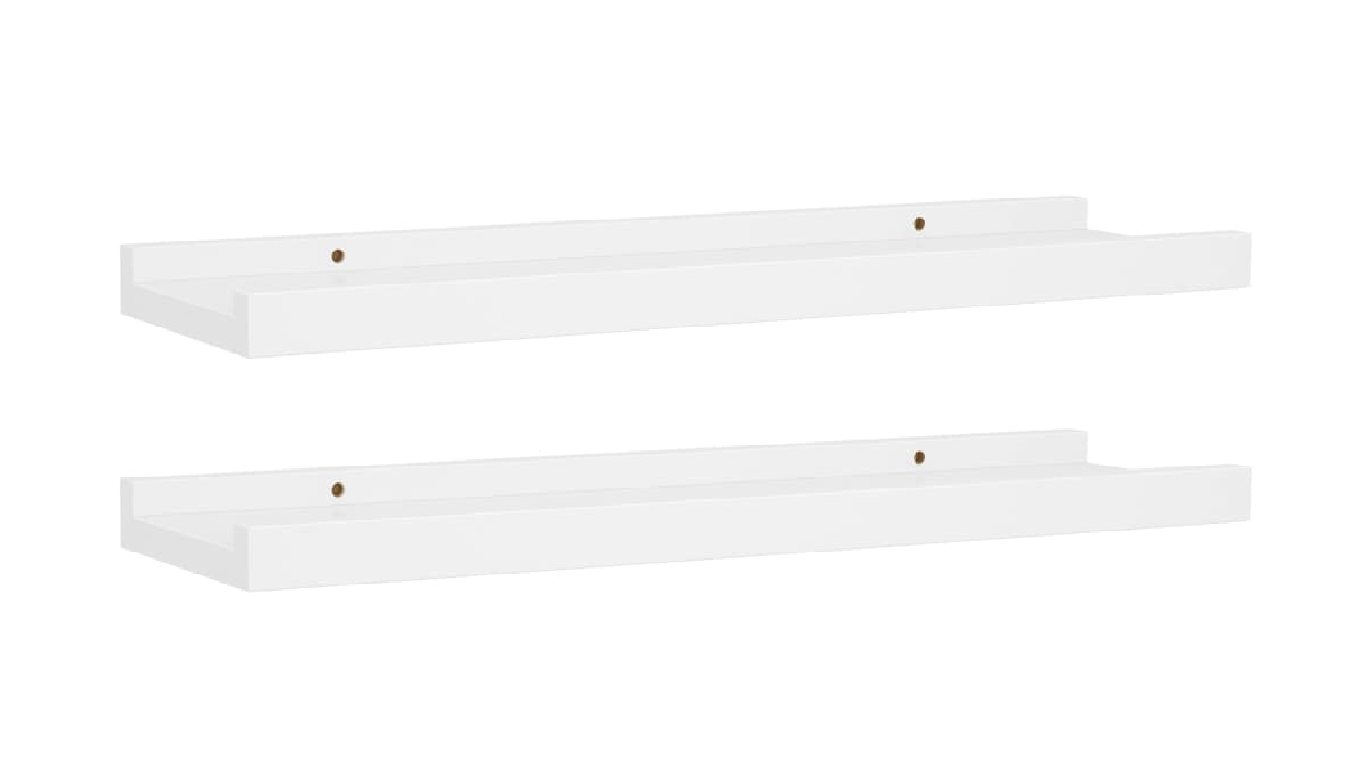 NNEVL Wall Shelves Ledge 2 pcs. 40 x 9 x 3cm - White