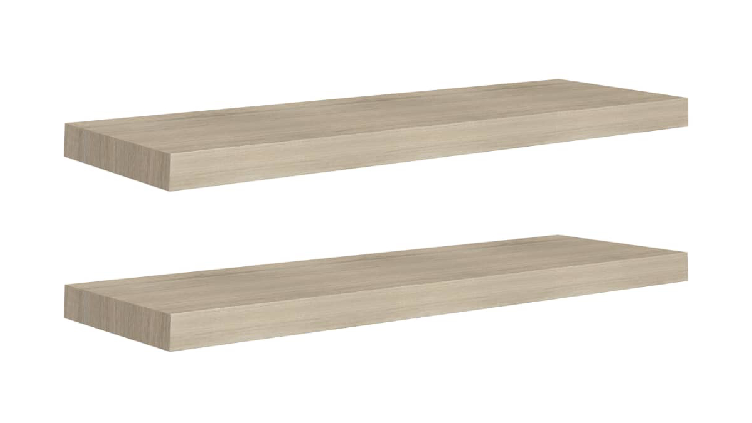 NNEVL Ledge Wall Shelves 2pcs. 80 x 23.5 x 3.8cm - Sonoma Oak