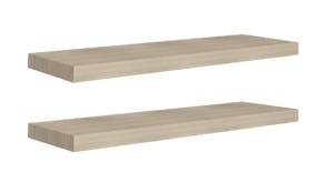 NNEVL Wall Shelves Ledge 2pcs. 80 x 23.5 x 3.8cm - Sonoma Oak