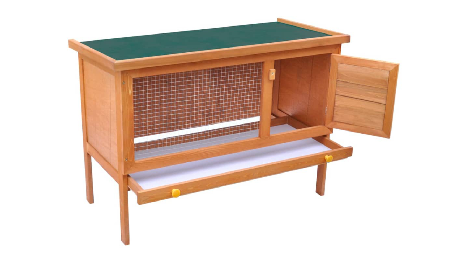 NNEVL Outdoor Rabbit Hutch Single Layer 90cm - Wood