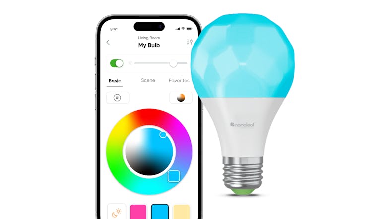 Nanoleaf Essentials E27 A60 8.5W Smart Light Bulb with Matter - 3 Pack (Multicolour)
