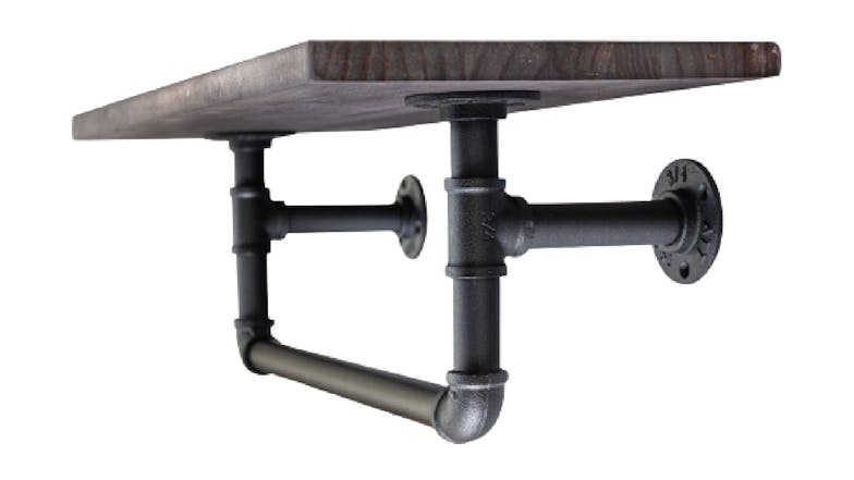 TSB Living Industrial Pipe Shelf with Towel Rail