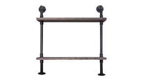 TSB Living 2 Tier Industrial Pipe Shelf