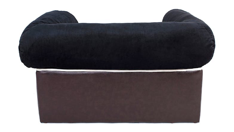 TSB Living Fabric Pet Sofa with Storage Drawer - Black/Brown