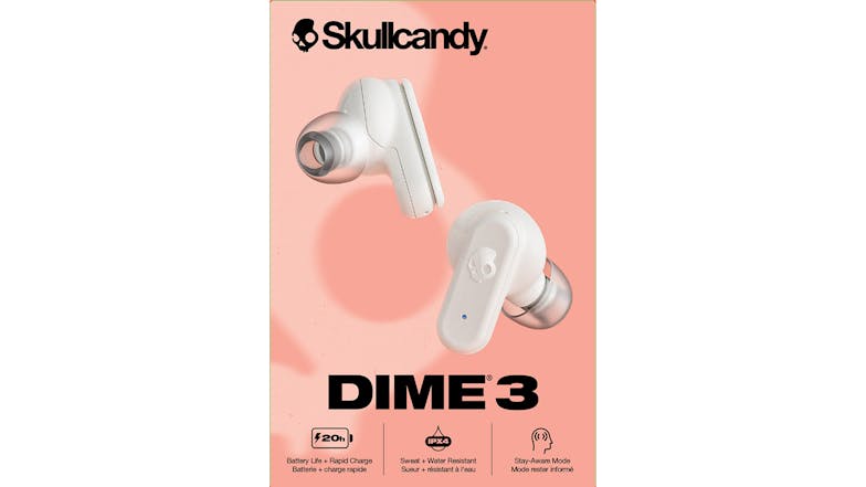 Skullcandy Dime 3 True Wireless In-Ear Headphones - Bone White