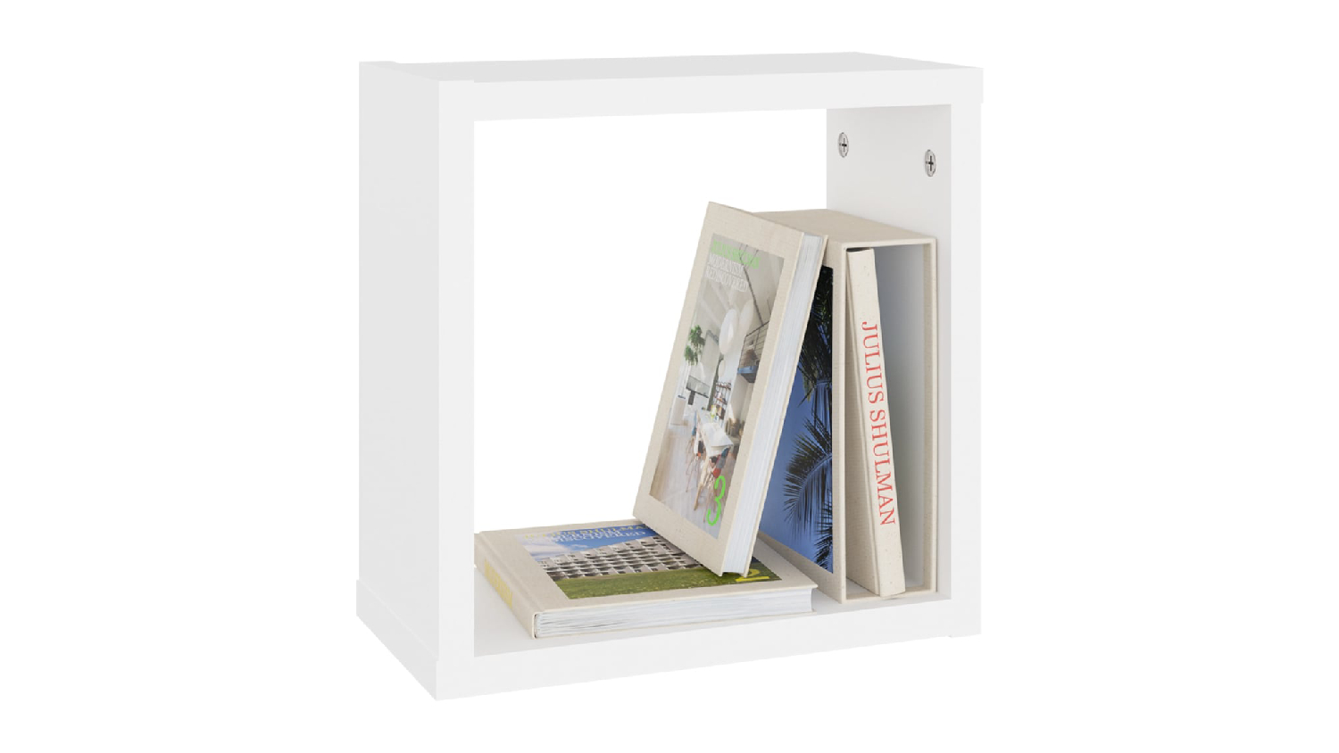 NNEVL Floating Cube Wall Shelves 30 x 15 x 30cm 6pcs - Sonoma Oak/White