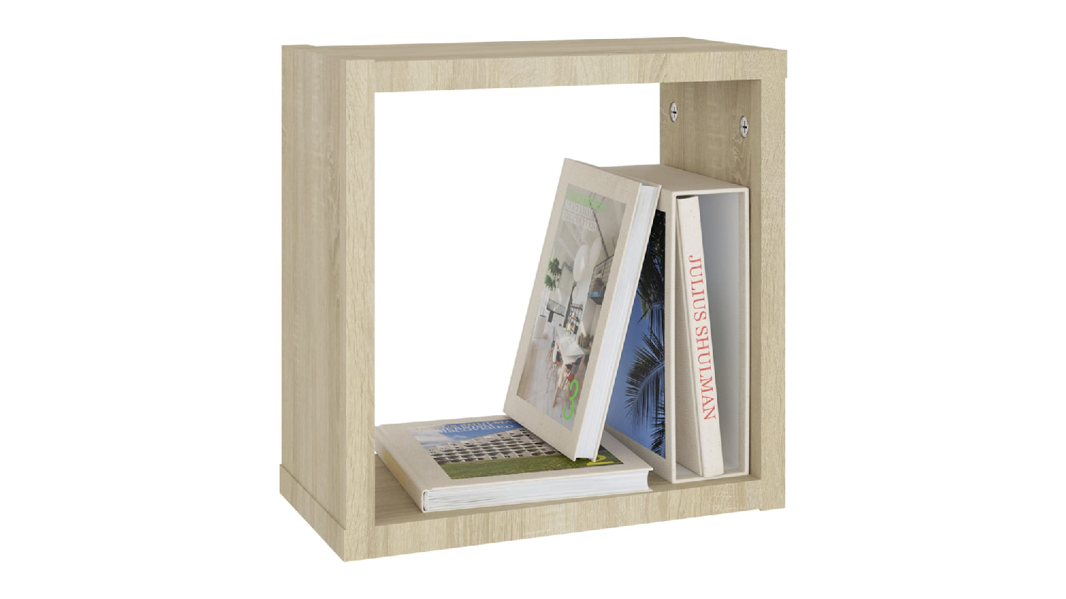 NNEVL Floating Cube Wall Shelves 30 x 15 x 30cm 4pcs. - Sonoma Oak